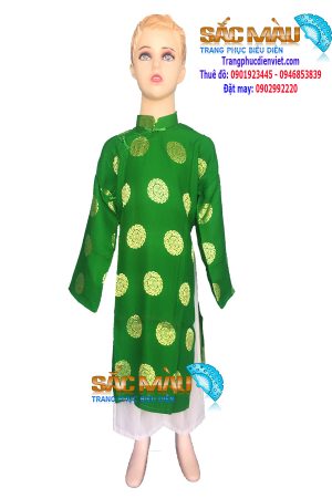 ao-dai-dong-tien-xanh-la