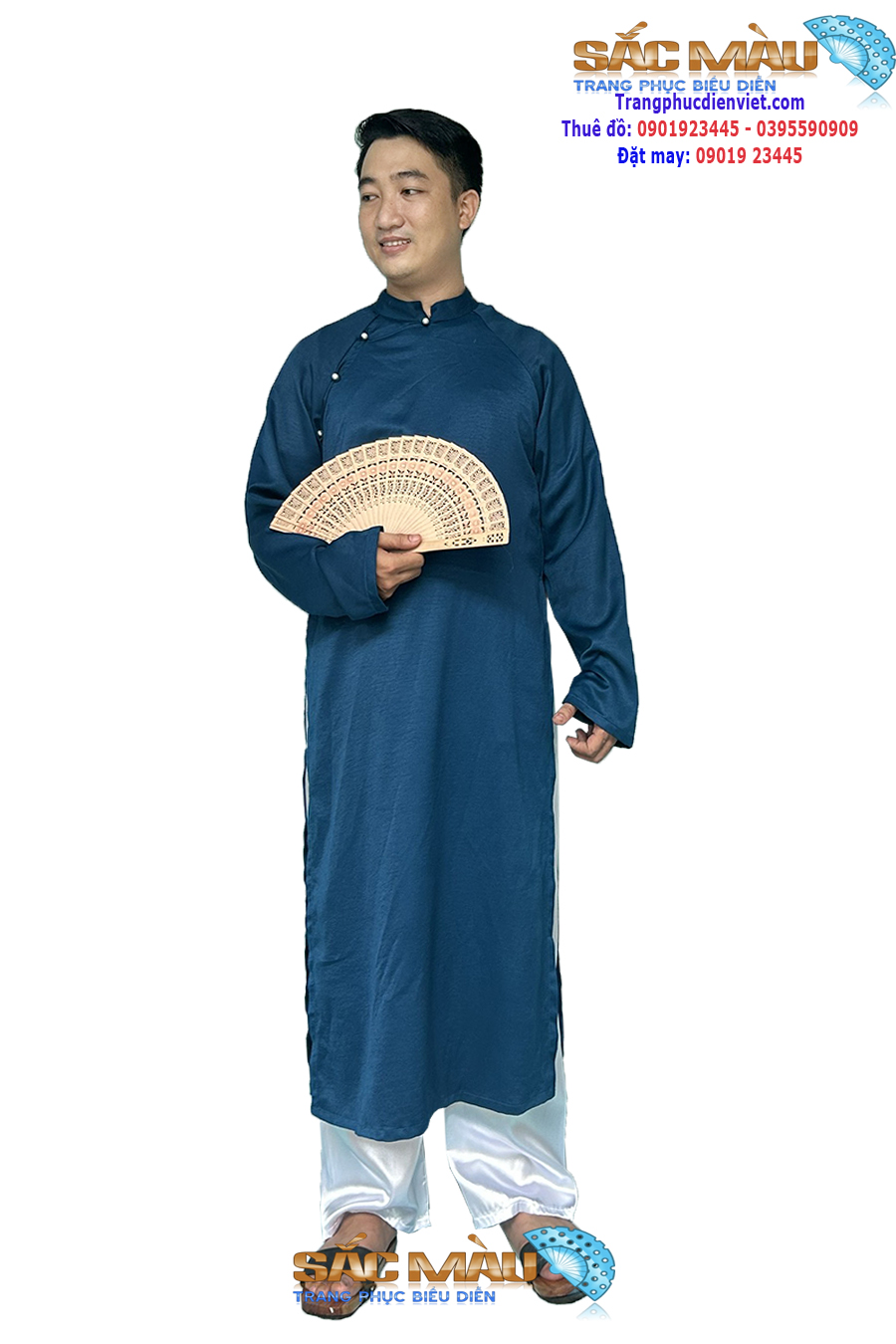 ao-dai-nam-xanh-nhot